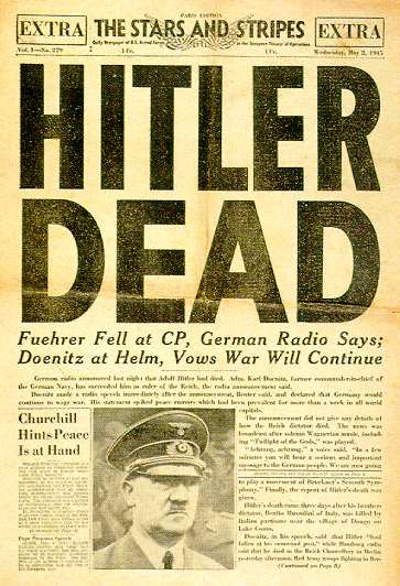 اعلام خودکشی هیتلر
